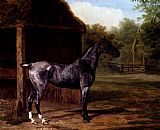 lord Rivers' Roan mare In A Landscape by Jacques Laurent Agasse